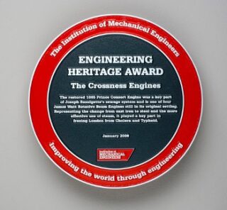 Public speaker Alan Fitzgerald in Marlow Buckinghamshire gives his talk on Industrial Heritage Plaques