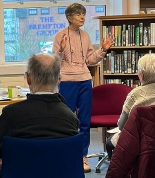 Public Speaker in Sutton Coldfield, West Midlands Sally Jenkins gives her talk on Richard Osman and Me