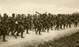 Public Speaker in Herefordshire, Peter Gill presents his talk on Surviving The Great War – The Songs, Humour and Words That Kept The Boys Going